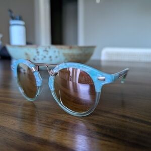KREWE Blue and Gold Sunglasses